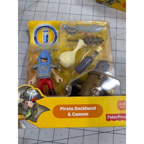 imaginext PIRATE Sets Captain Kid Deckhand Skeleton Cannon New in Box 3 Sets - Picture 4 of 13